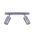 PILLAR ADJ 3 Light GU10 Titanium IP44 RECT BAR B/Plate