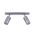PILLAR ADJ 4 Light GU10 Titanium IP44 RECT BAR B/Plate