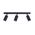 PILLAR D/ADJ GU10 Blk IP44 RECT BAR B/Plate