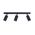PILLAR D/ADJ GU10 Blk IP44 RECT BAR B/Plate