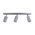 PILLAR ADJ 3 Light GU10 Titanium IP44 RECT BAR B/Plate