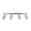 PILLAR ADJ 3 Light GU10 Titanium IP44 RECT BAR B/Plate