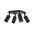 PILLAR ADJ 4 Light GU10 Blk IP44 SQ B/Plate