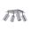 PILLAR D/ADJ GU10 Titanium IP44 RECT BAR B/Plate