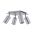 PILLAR ADJ 3 Light GU10 Titanium IP44 RECT BAR B/Plate