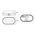 BULKHEAD 20W OVAL Blk 5K IP65 Opt Cage 1700 Lm