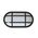 BULKHEAD 20W OVAL Blk 5K IP65 Opt Cage 1700 Lm