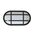 BULKHEAD 20W OVAL Blk 3K IP65 Opt Cage 1700 Lm