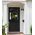 Wall S/M ES Cylinder Matt Wh Alum & Glass IP44 w/cage