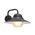 WALL S/M ES Sun Hat Matt Blk IP44 Frosted Glass Diff