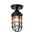 Wall/Ceiling S/M ES Cylinder Matt Wh Alum & Glass IP44 w/cage