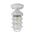 Wall/Ceiling S/M ES Cylinder Matt Wh Alum & Glass IP44 w/cage
