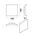 WALL S/M 13W LED TRI 1111Lm IP65 Curved Square Wh