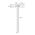 SPIKE D/ADJ 12V MR16 SS316 IP65 L1000mm Cable encl Post