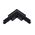 TRACK 1 Circuit 3 Wire Elbow Connector- RIGHT BLK