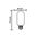 GLOBE CARBON BC T45 25W 2000K 130 Lm