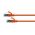 CERTECH Cat6A 34AWG S/FTP 10G RJ45 Patch Lead, Orange LSZH Jacket, 0.5m