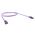 CERTECH Cat6A 34AWG S/FTP 10G RJ45 Patch Lead, Purple LSZH Jacket, 0.5m