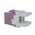 Cat6 RJ-45 UTP Keystone Jack. Purple, 180 degrees, 12pc Pack