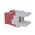 Cat6 RJ-45 UTP Keystone Jack. Red, 180 degrees, 12pc Pack