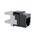 Cat6 RJ-45 UTP Keystone Jack. Black, 180 degrees, 6pc Pack