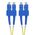 SC-SC OS2 (G657A1) Duplex Fibre Lead, Yellow LSZH Jacket - 0.5m