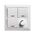 Vertical Rotary Dimmer 400VA 240V | 3x10A Switches & Neon | White by Legrand