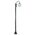 GT-1001 Lisbon Single Sphere Curved Arm Plain Post - Powder Coated Finish / E27