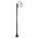 GT-1001 Lisbon Single Sphere Curved Arm Plain Post - Powder Coated Finish / E27