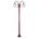 GT-1002 Lisbon Twin Spheres Curved Arms Plain Post - Powder Coated Finish / E27