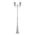GT-1044 Vienna Twin Head Curved Arms Tall Post - Powder Coated Finish / B22