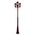 GT-1045 Vienna Three Head Curved Arm Tall Post - Powder Coated Finish / B22