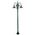 GT-1064 Monaco Triple Head Tall Plain Post - Powder Coated Finish / E27
