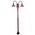 GT-1066 Monaco Twin Head Plain Post - Powder Coated Finish / E27