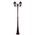 GT-1077 Chester Twin Head Curved Arm Tall Post Light - Powder Coated Finish / B22