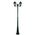 GT-1077 Chester Twin Head Curved Arm Tall Post Light - Powder Coated Finish / B22