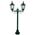 GT-135 Chester Twin Head Short Post Light - Powder Coated Finish / B22