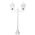 GT-135 Chester Twin Head Short Post Light - Powder Coated Finish / B22