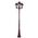GT-432 Turin Triple Head Tall Post Light - Powder Coated Finish / B22