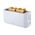 4 Slice White Toaster | 1300W Power | 7 Browning Settings | Cool Touch Exterior by GAF