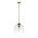 FLAUNT GLASS PENDANT 240V E27 SATIN BRASS