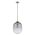 FLAUNT GLASS PENDANT 240V E27 SATIN CHROME