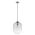 FLAUNT GLASS PENDANT 240V E27 SATIN CHROME