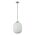 FLAUNT GLASS PENDANT 240V E27 SATIN CHROME