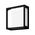 YORK-12 12W Led Square  Wall Light IP65 240v - Black