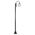 GT-1001 Lisbon Single Sphere Curved Arm Plain Post - Powder Coated Finish / E27