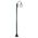 GT-1001 Lisbon Single Sphere Curved Arm Plain Post - Powder Coated Finish / E27