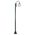 GT-1001 Lisbon Single Sphere Curved Arm Plain Post - Powder Coated Finish / E27
