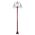 GT-1003 Lisbon Triple Sphere Curved Arms Plain Post - Powder Coated Finish / E27