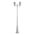 GT-1044 Vienna Twin Head Curved Arms Tall Post - Powder Coated Finish / B22